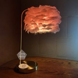 Rachel Zoe Lamp Pink Feather Table Lamp